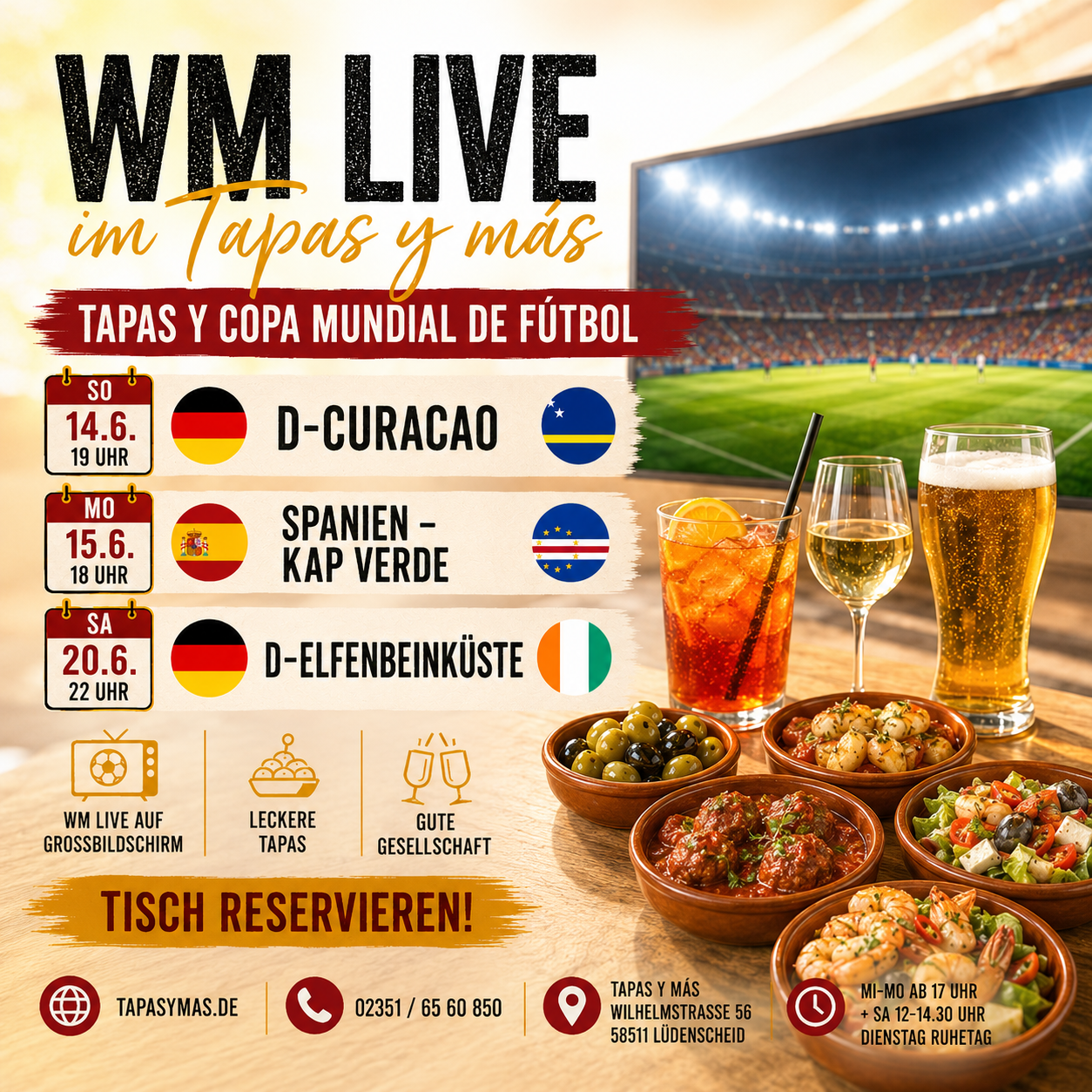 Tapas y Copa Mundial de Fútbol